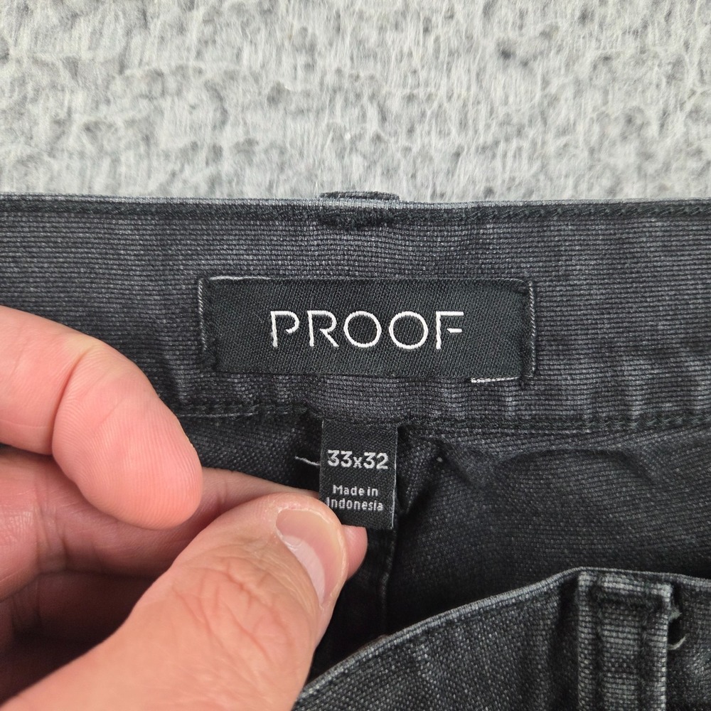 Proof Huckberry Jeans Mens 33x32 Black Denim Mid Rise Straight Leg Grunge - Picture 11 of 16
